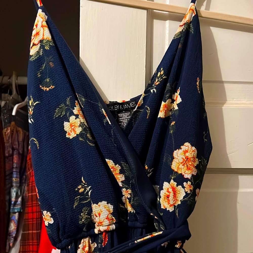 Blue flower jumpsuit